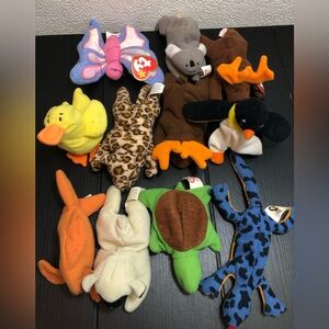 TY Colorful Animal Plush Toy Set 1993